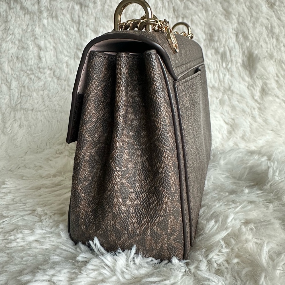 Michael Kors Lita Brown and Pink Crossbody Bag - Picture 9 of 13